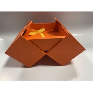 Orange Packaging Paper Gift Box FSC Rectangular Cardboard Box