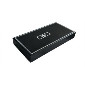 Matte Lamination Flat Pack Gift Boxes Black Cardboard Perfume Packaging With