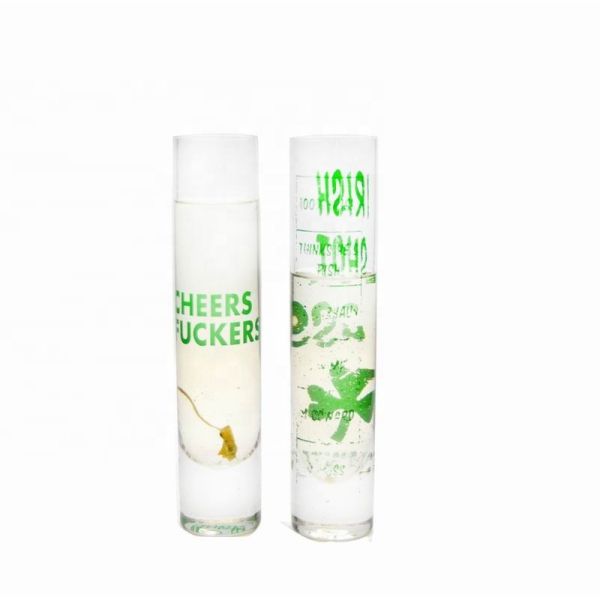 Quality Long Sparkling Crystal Cocktail Glasses With Color Decal wholesale