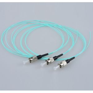 FC/UPC multimode OM3 50/125 Simplex 0.9mm aqua LSZH fiber optic pigtail