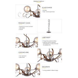 Designer starburst chandelier lighting for home lighting Fixtures (WH-MI-31)