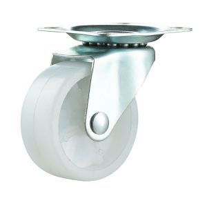 White Swivel Small PP caster for light duty shelf,  2,2.5,3 light duty plastic Caster without  brake, Moving castor