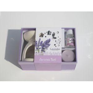 China Pink  lavender fragrance scented tealight candle & holder  with printed label packed into gift box on sale