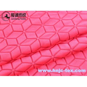 Polyester flower pattern crystal flannel velvet coating fabric for shoe fabric and sofa