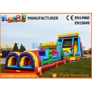 Vertical Rush Inflatables Obstacle Course , 0.55mm PVC Tarpaulin Commercial Blow