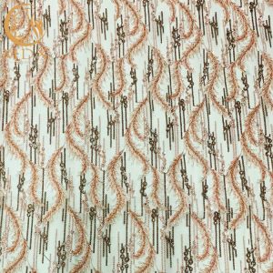 Cheap Pink 3D Beaded Handmade Lace Fabric For Haute Couture Dress for sale