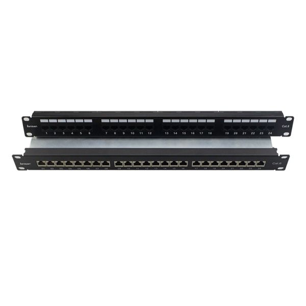 Dust Cover UTP Cat6 24 Port 1U Rack Network Patch Panel