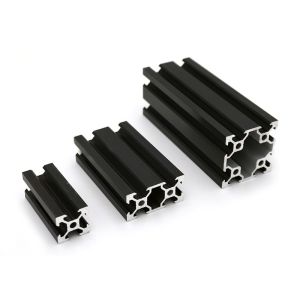 6061 High Precise Black Machined Aluminium Extrusted Profiles 2020 2040 2060