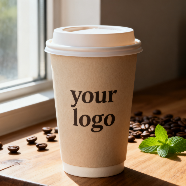 Biodegradable paper cup wholesale custom 8oz 16oz single and double wall hot