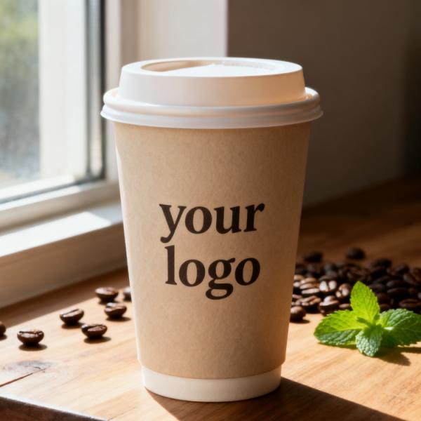 Biodegradable paper cup wholesale custom 8oz 16oz single and double wall hot
