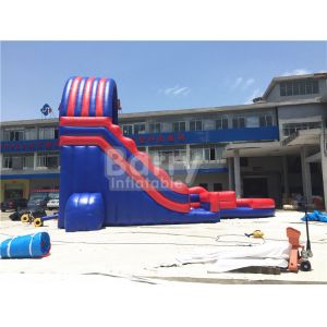 Adults PVC Inflatable Water Slides With Big Swimming Pool