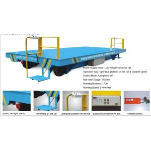 Industry Field Powered Rail Transfer Trolley Remote Control AC 380V 2 Phase