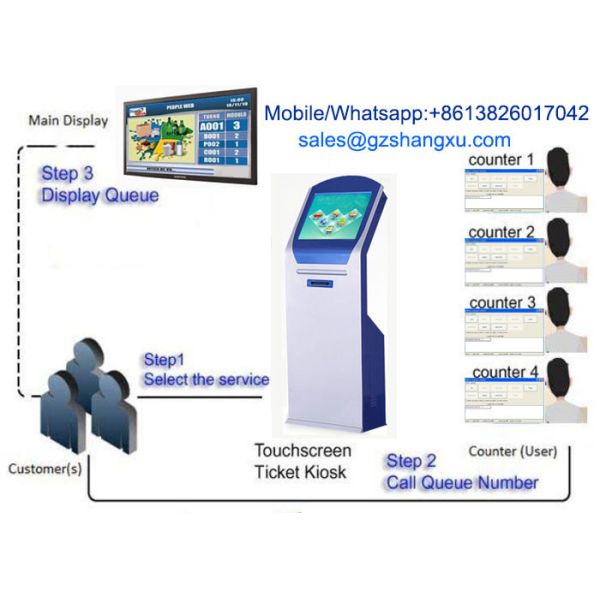 Quality Unlimited Bank Branch 22 Inch LCD Electronic Queue Management System wholesale