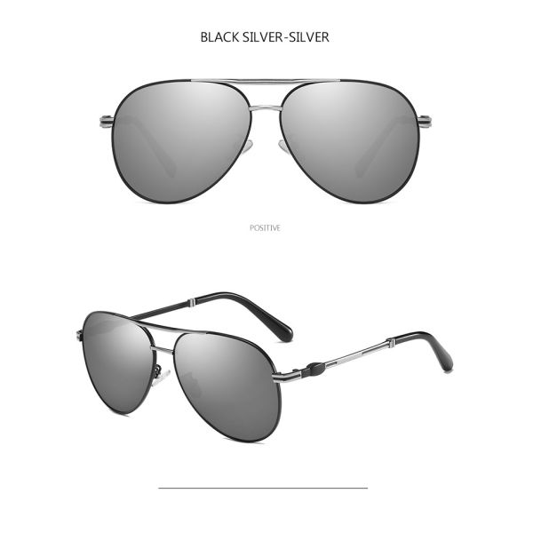 Memory Mens Metal Frame Sunglasses Spring Leg Fashion Polarized