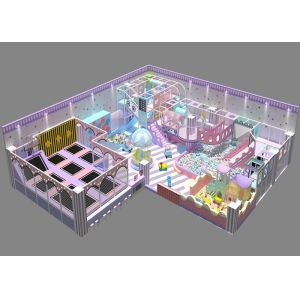 Zipline Indoor Trampoline Park Playground Wipe Out Customized Colors