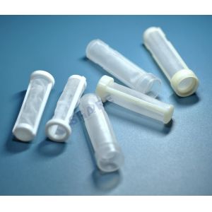 ABS Molded Blood Transfusion Tubular Filters With PE Mesh Micron 150um