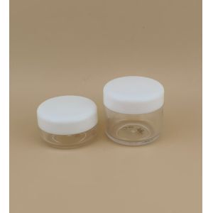 Skincare Clear Plastic Cream Jar with Screw Lid and Certification