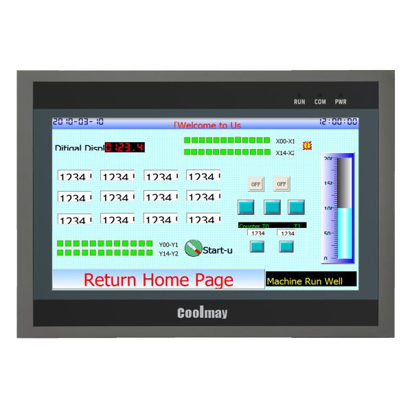 Quality QM3G-100FH-24MR-485P 10 Inch HMI PLC All In One 30DI 30DO Modbus RTU Protocol Programmable Logic Controller wholesale