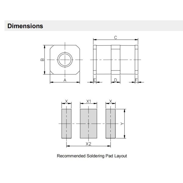 3RA-5SS 75V 90V 150V 200V 5KA 3 Pole GDT Gas Discharge Tube Surface Mount Package For ADSL Equipment