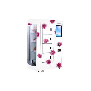 Rose Fresh Flower Self Service Vending Machine With Remote Control Transparent