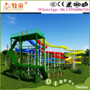 Guangdong Cowboy open closed fiberglass water park slides for sale
