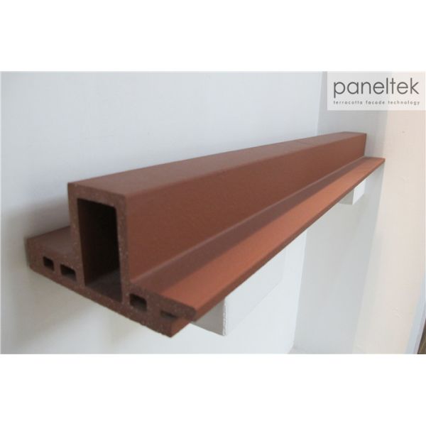 Quality Triangular Form Terracotta Baguette System , Architectural Sunshade Louvers wholesale