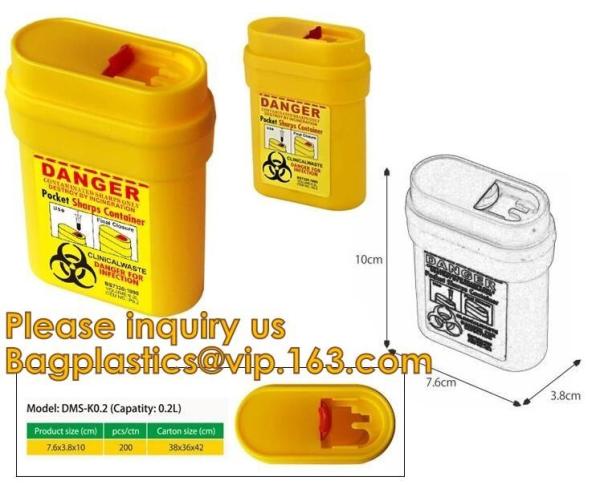 Quality Disposal sharp container for store and dispose of medical waste,Cheap Disposable Plastic Medical Sharp Safe Container 1L wholesale