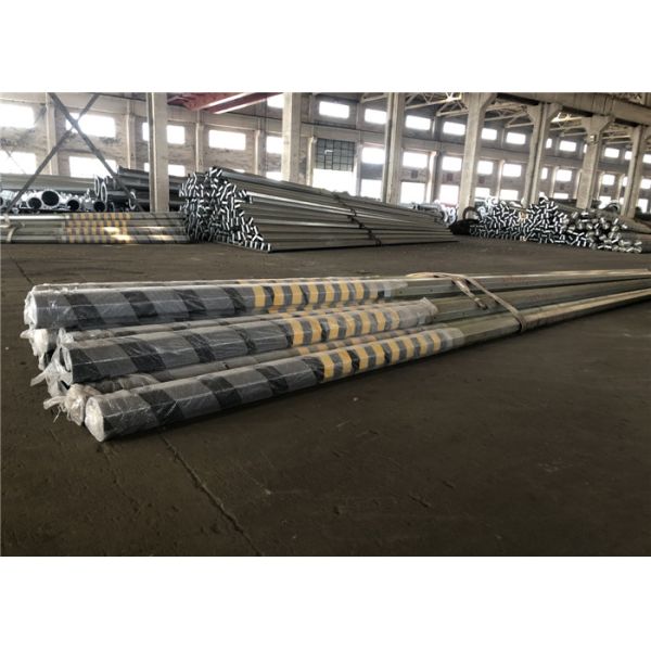 Q345 CO2 Welding Electric Transmission Line Pole NEA Standard with Luminous Strip Painting