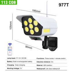 77 LED Solar Light Motion Sensor Security Dummy Camera Wireless Outdoor Flood