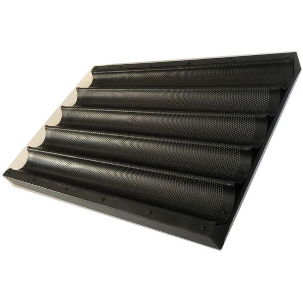 Quality 60*40 Cm Baguette Baking Tray Metal Oven Non Stick Coating Perforated wholesale
