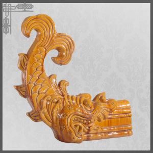 China Curved Cornices Decorative Roof Tile Chinese Feiyan Architectural Ornaments on sale