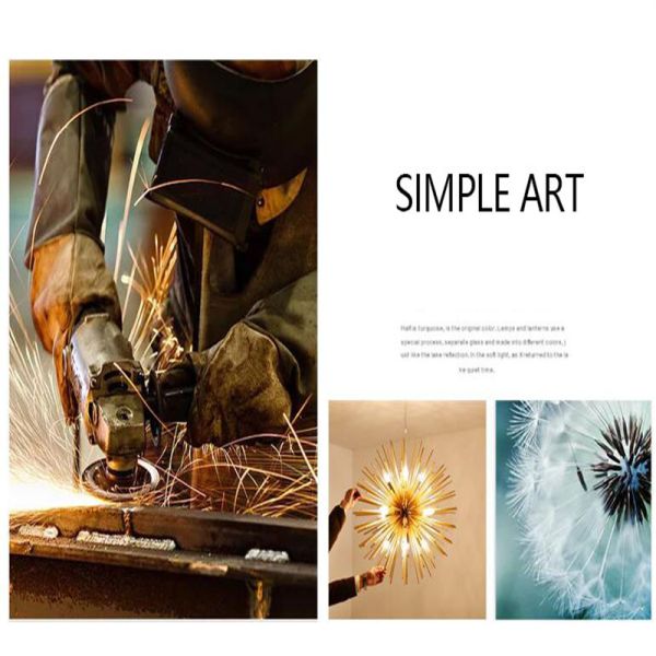 Nordic Artistic LED Aluminum Dandelion Chandelier Hanging Lamps sputnik chandelier(WH-MI-250)