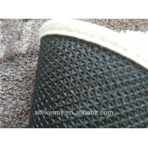 Half round shaggy microfiber entrance mat