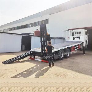 Shacman Export Model Front Lift 30 Tons Flatbed Truck Self-unload Truck Flatbed