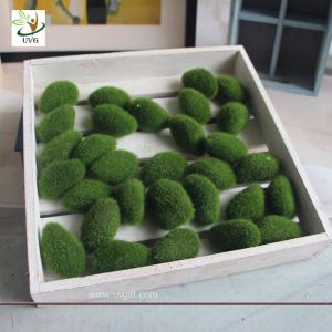 UVG different size fuzzy artificial decorative moss balls fake rock for aquarium