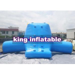 Anti-tipping Inflatable Water Slide / Climbable Iceberg For Water Parks , Anti