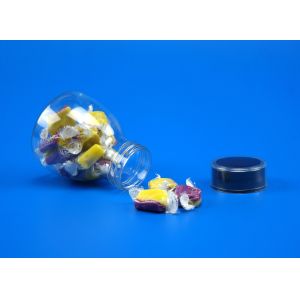 SGS 198ml Water Proof Plastic PET Jar With Colored PS Screw Top