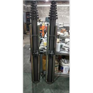 10m telescoping mast/manual crank winch telescopic mast/aluminum push up