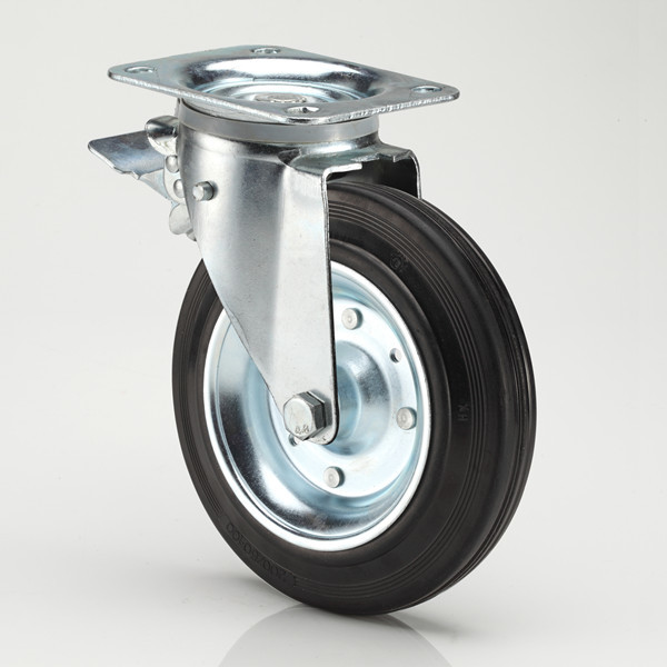 Quality Garbage Container Rubber Caster Wheels 150mm wholesale