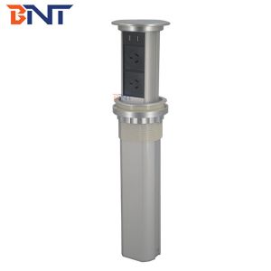 Aluminum Alloy Desk Mounted Kitchen Pop Up Plug Socket
