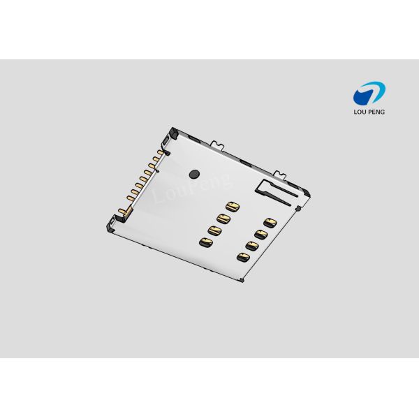 SIM Connectors, SIM Card Connectors, 2FF mini SIM Compatible Card, 8 Position, 2