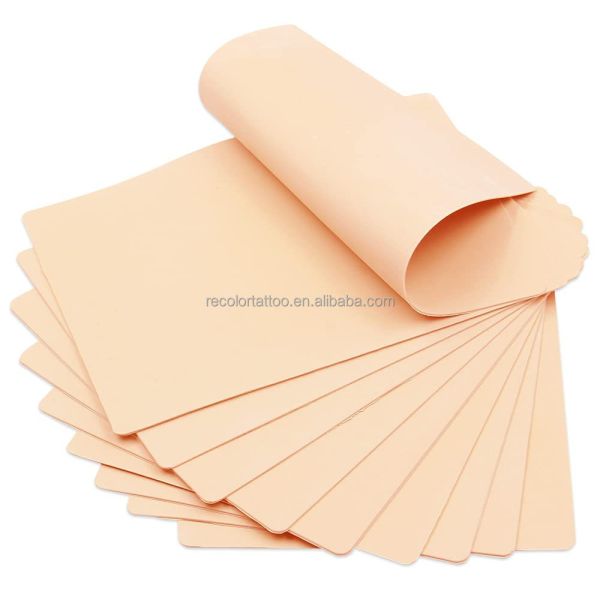 Quality Private Label 3mm Thick Soft Silicone Synthetic Leather Eyebrow Microblading Tattoo Blank Permanent Makeup Training Tool wholesale