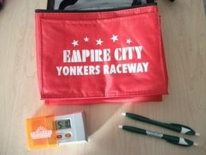 Cheap Empire City Casino Yonkers New York Lot of Promotional Giveaways Bag, Pen, Clock for sale