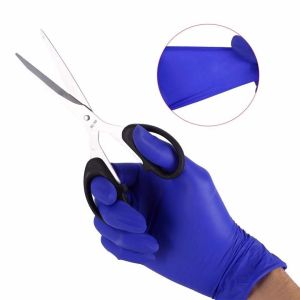 No Leakage Roll Boarder Disposable Exam Gloves Soft Touch Latex