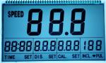 6 O'clock Transparent STN LCD Display Positive Digit 7 Segment For Running
