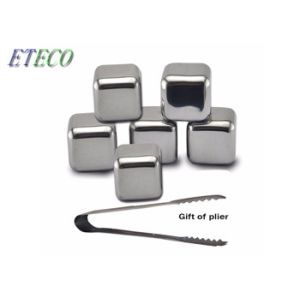 Environmentally Friendly Reusable Metal Ice Cubes For Whiskey Non Toxic