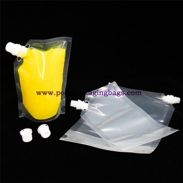 Quality Custom Clear Plastic Liquid Drinking Stand Up Pouch With Spout wholesale