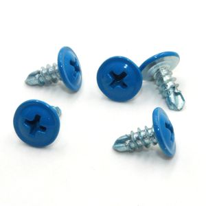 Hex Washer Head Self Drilling Screws for Roofing Plating in Black Oxide Finish