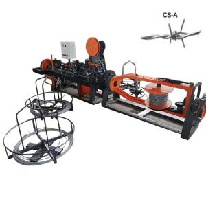 China Electric cnc control normal and reverse twist barbed wire chain link making machine 4 thorns barbed wire making machine on sale