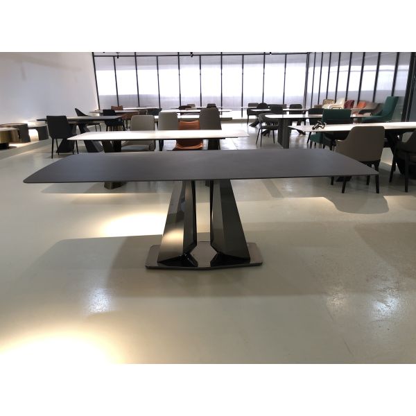 Made In China Modern Luxury Rectangular Dining Table Marble Slate Stone Top Fashion Style